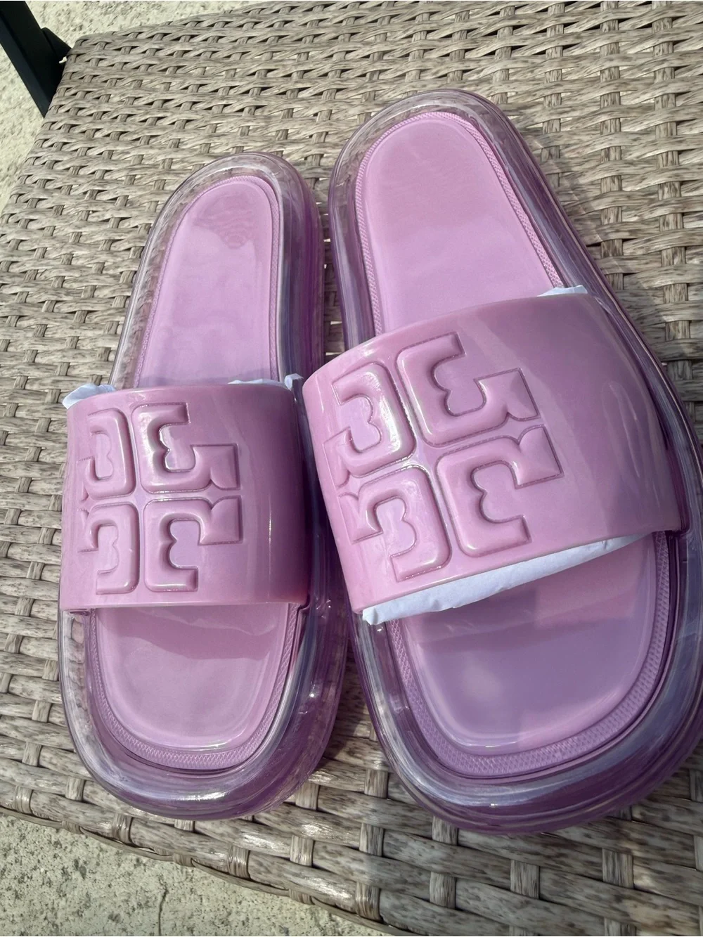 Tory Burch Violet Purple Bubble Jelly Slide Sandal